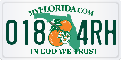 FL license plate 0184RH