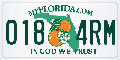FL license plate 0184RM