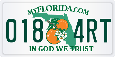 FL license plate 0184RT