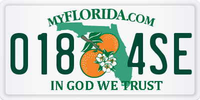 FL license plate 0184SE