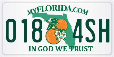 FL license plate 0184SH