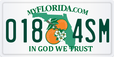 FL license plate 0184SM