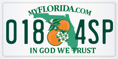 FL license plate 0184SP