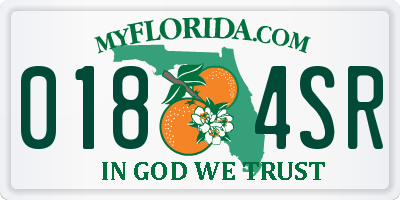 FL license plate 0184SR