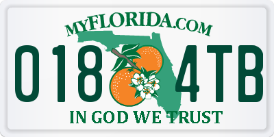 FL license plate 0184TB