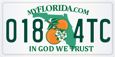 FL license plate 0184TC
