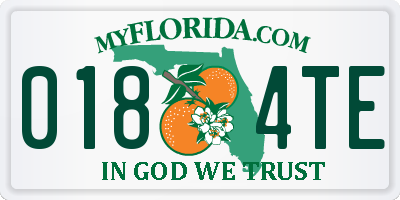 FL license plate 0184TE