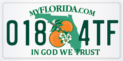 FL license plate 0184TF