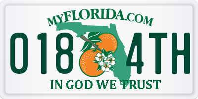 FL license plate 0184TH