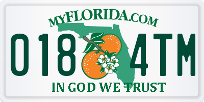 FL license plate 0184TM