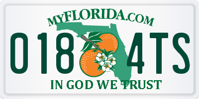 FL license plate 0184TS