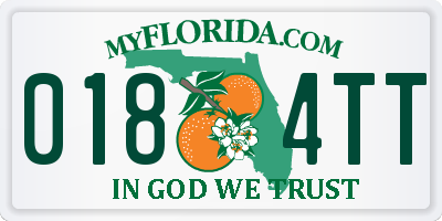 FL license plate 0184TT