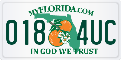 FL license plate 0184UC