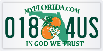 FL license plate 0184US