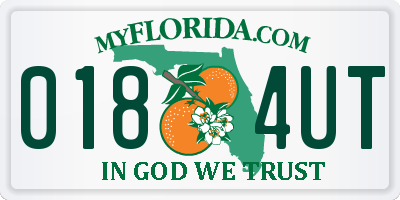 FL license plate 0184UT