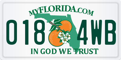 FL license plate 0184WB