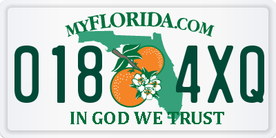 FL license plate 0184XQ