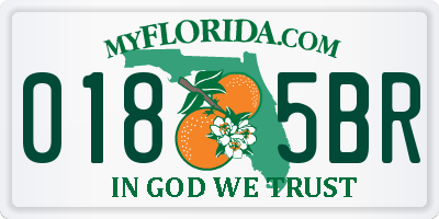 FL license plate 0185BR