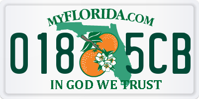 FL license plate 0185CB