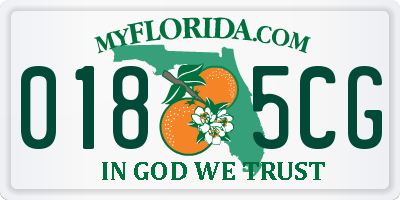 FL license plate 0185CG