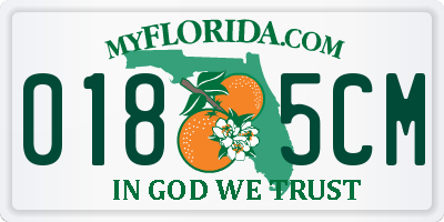 FL license plate 0185CM
