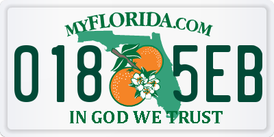 FL license plate 0185EB