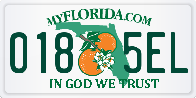 FL license plate 0185EL