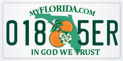 FL license plate 0185ER