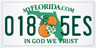 FL license plate 0185ES