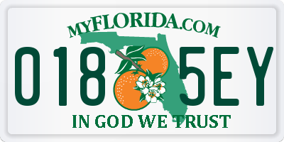 FL license plate 0185EY