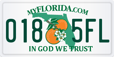 FL license plate 0185FL