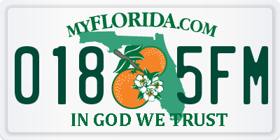 FL license plate 0185FM