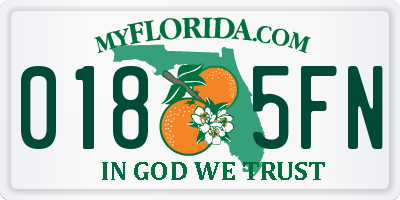 FL license plate 0185FN