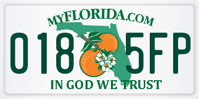 FL license plate 0185FP