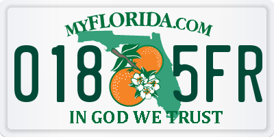 FL license plate 0185FR
