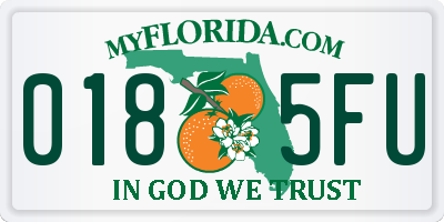 FL license plate 0185FU