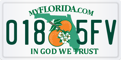 FL license plate 0185FV