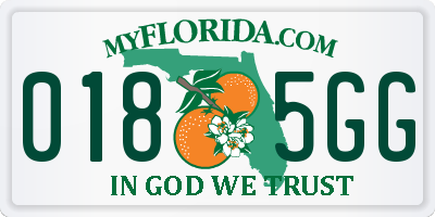 FL license plate 0185GG