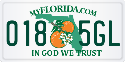 FL license plate 0185GL