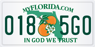 FL license plate 0185GO