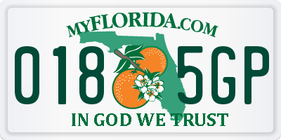 FL license plate 0185GP