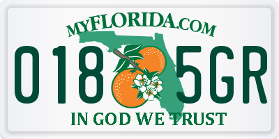 FL license plate 0185GR