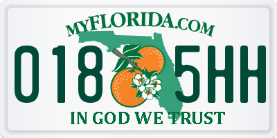 FL license plate 0185HH