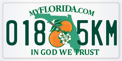 FL license plate 0185KM