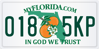 FL license plate 0185KP