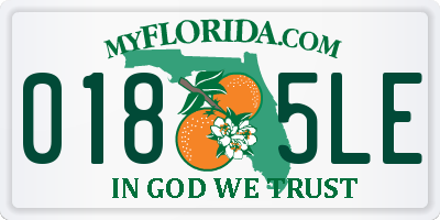 FL license plate 0185LE