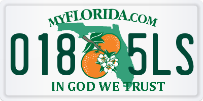 FL license plate 0185LS