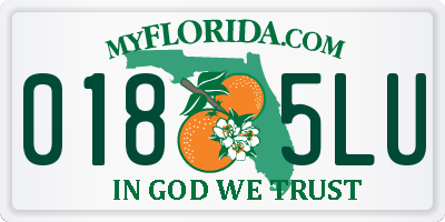 FL license plate 0185LU