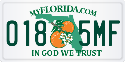FL license plate 0185MF