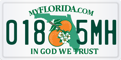 FL license plate 0185MH